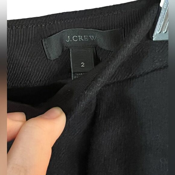 J Crew NWT Ruffle Wool Skirt Double Surge Wool Size 2 Navy - Picture 5 of 8